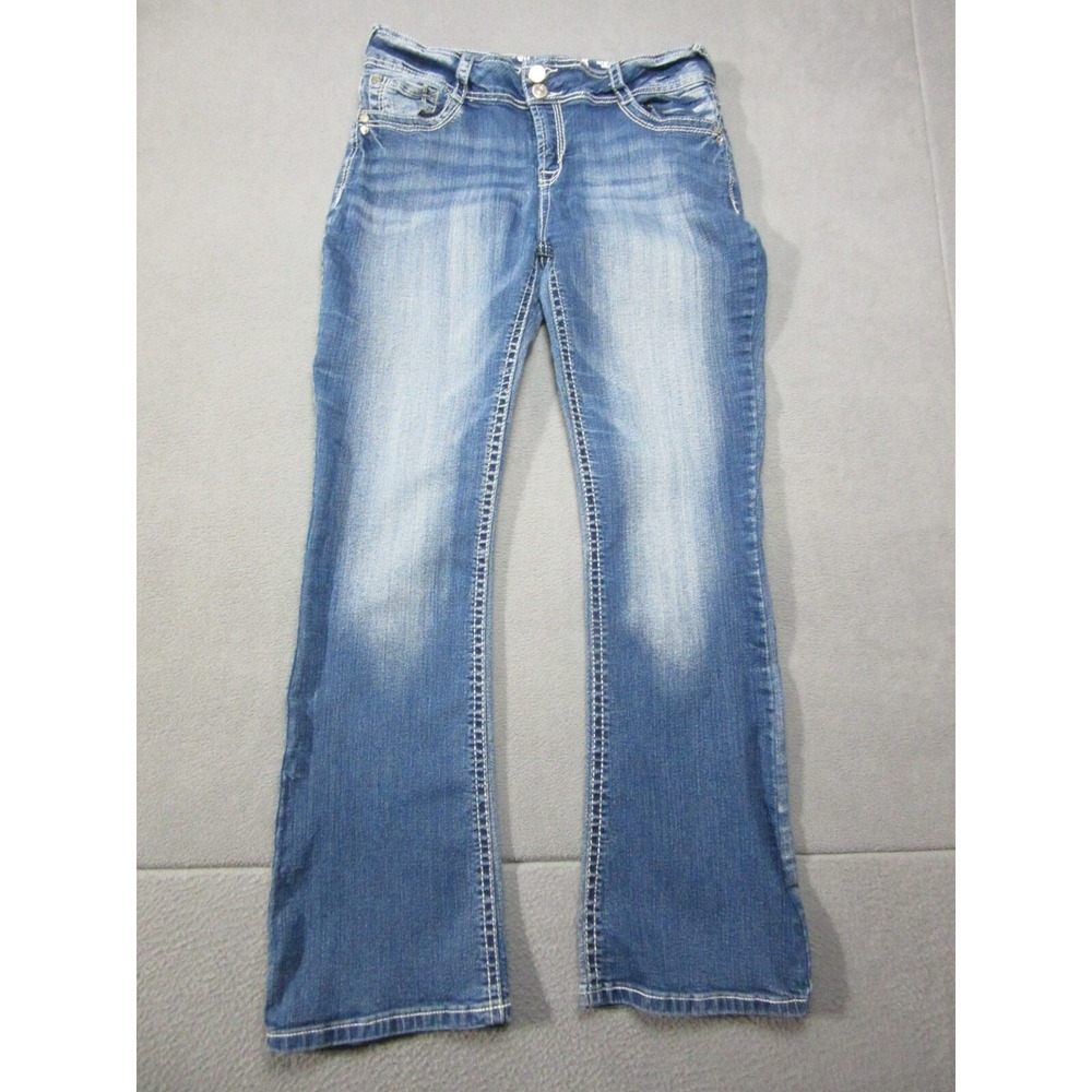 WallFlower Jeans Womens 13 Blue Stretch The Luscious Curvy Fit Boot Cut 5-Pocket
